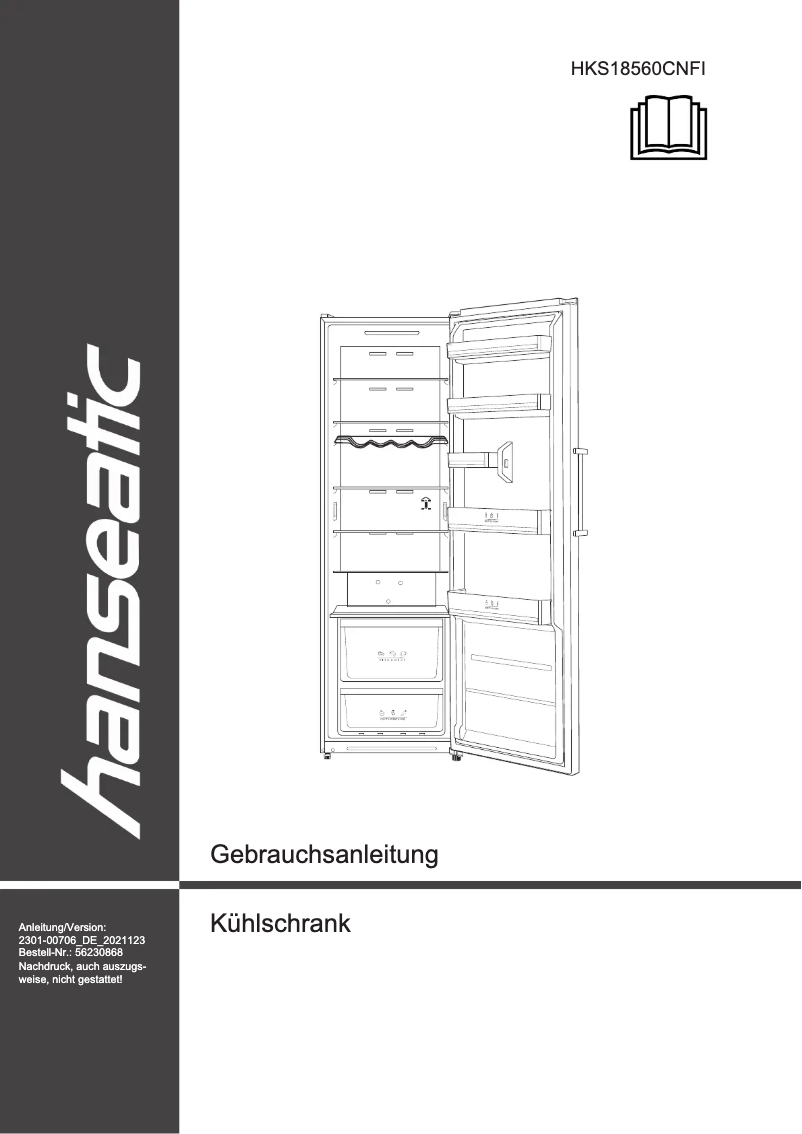 Page 1 de la notice Manuel utilisateur Hanseatic HKS18560CNFI