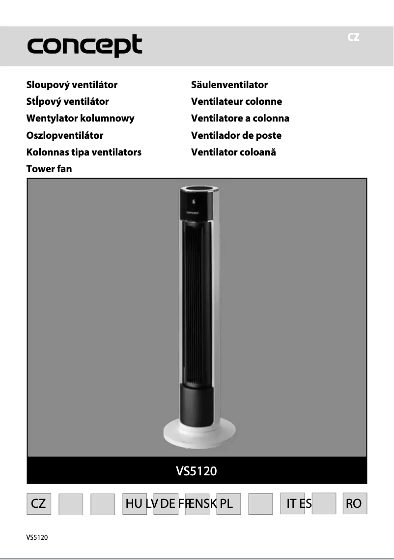 Page 1 de la notice Manuel utilisateur Concept VS5120