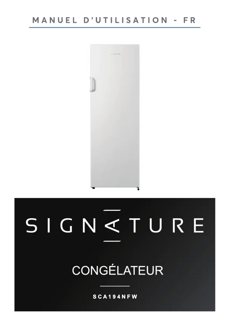 Page 1 de la notice Manuel utilisateur Signature SCA194NFW