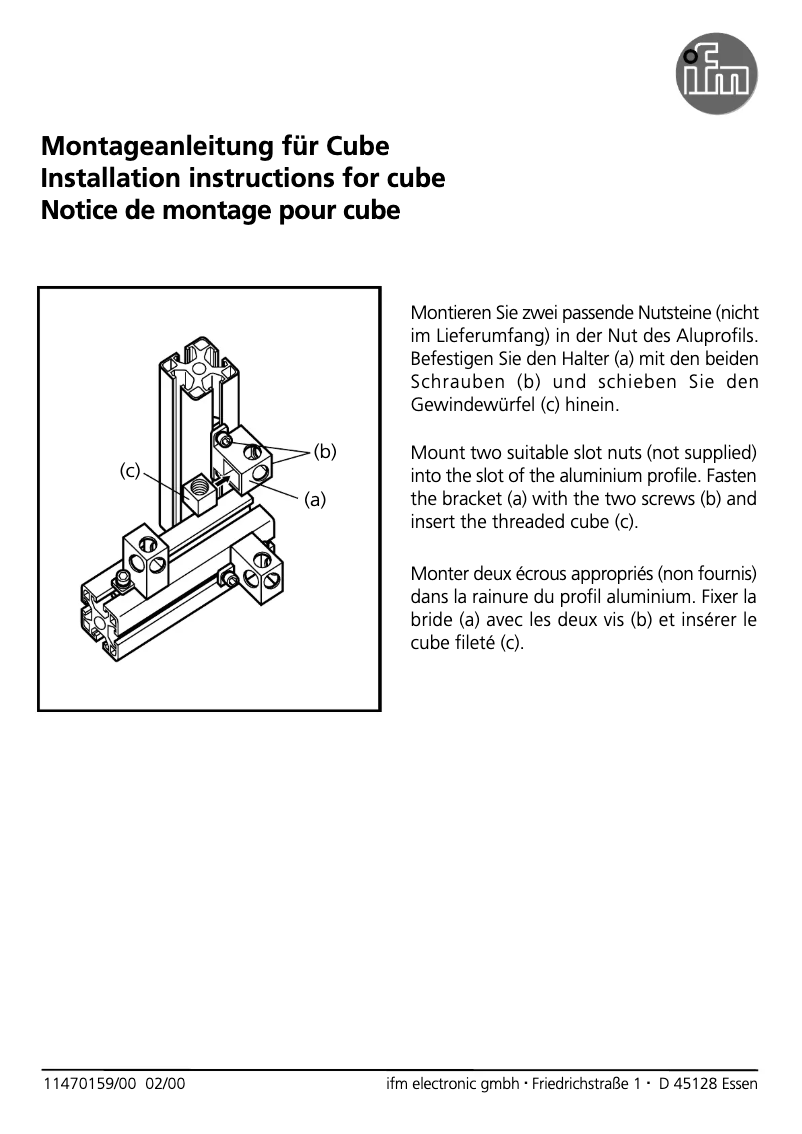 Page n°1 - Manuel utilisateur IFM E21051