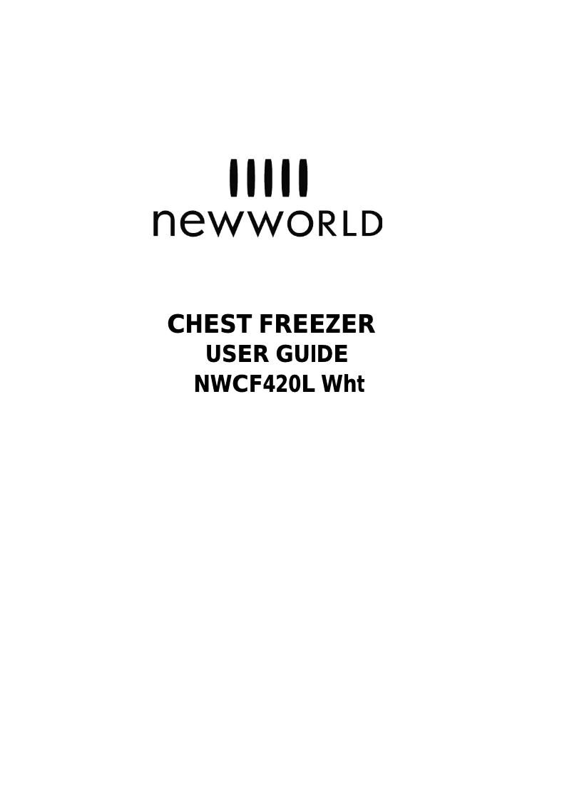 Page 1 de la notice Manuel utilisateur New World NWCF420L