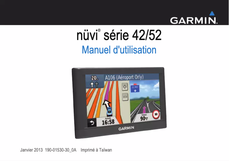 Page 1 de la notice Manuel utilisateur Garmin nuvi 54LM