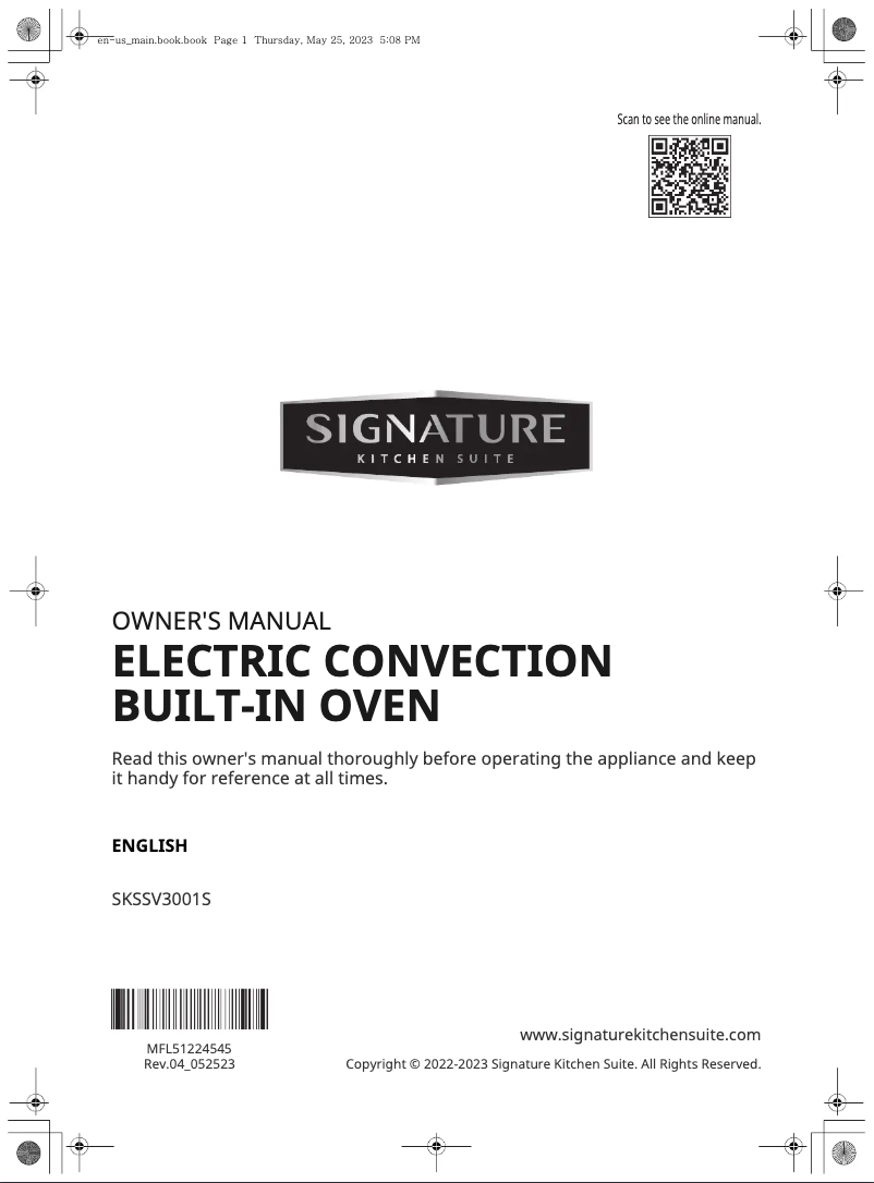 Page 1 de la notice Manuel utilisateur Signature SKSSV3001S