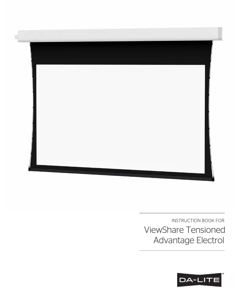 Page 1 de la notice Manuel utilisateur Da-Lite ViewShare Tensioned Advantage Electrol 24055LS