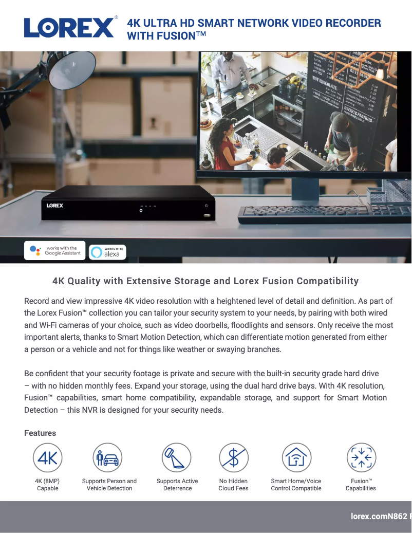 Page n°1 - Fiche technique Lorex N862B