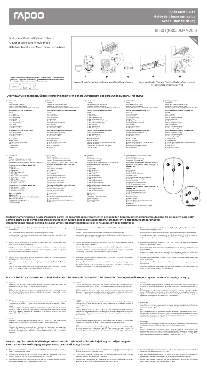 Page n°1 - Manuel utilisateur Rapoo 8050T
