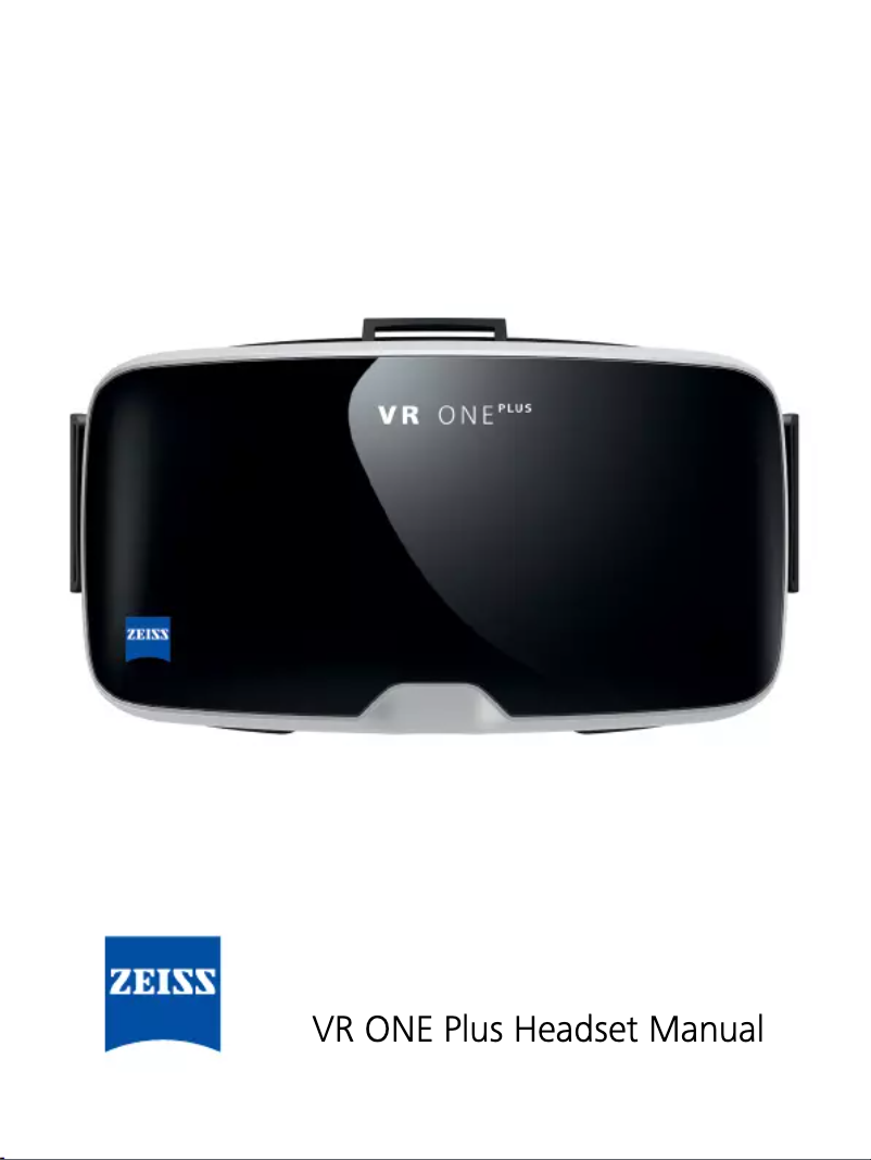 Page 1 de la notice Manuel utilisateur Zeiss VR ONE Plus