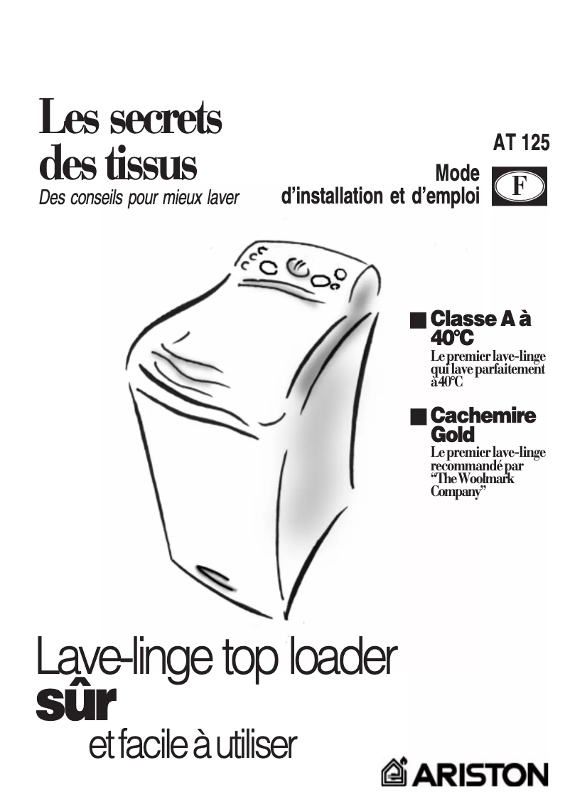Image de la première page du manuel de l'appareil AT 125