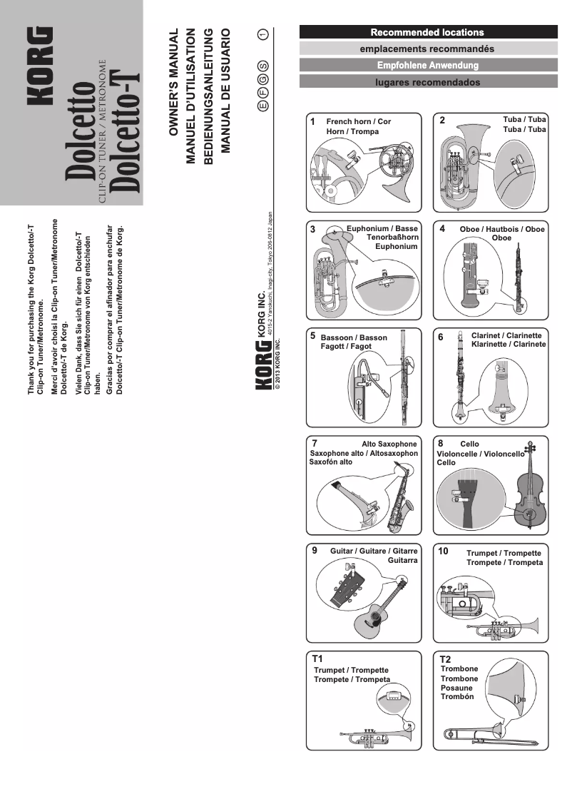Image de la première page du manuel de l'appareil Dolcetto