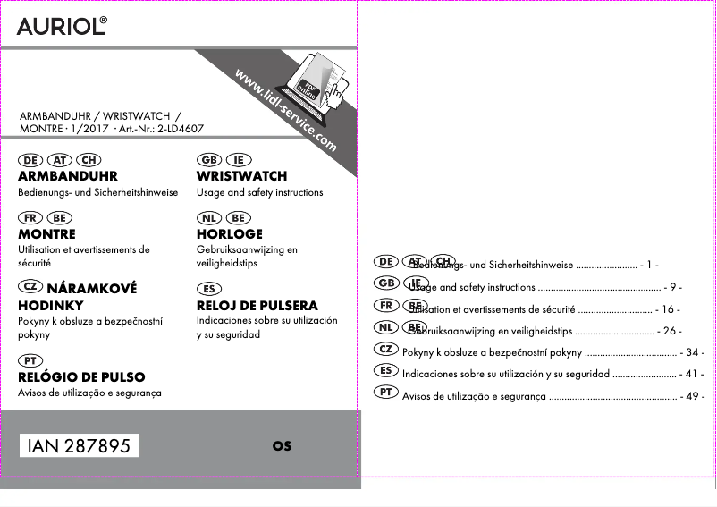 Image de la première page du manuel de l'appareil IAN 287895