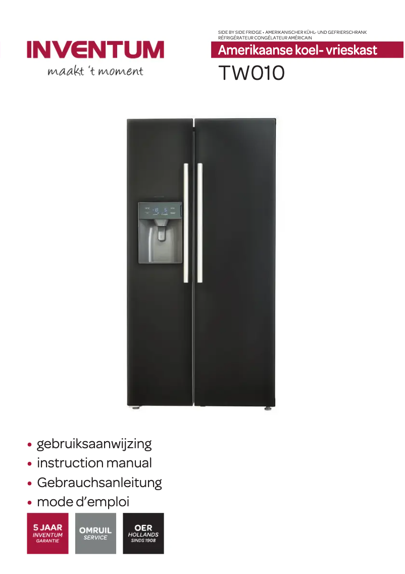 Page n°1 - Manuel utilisateur Inventum TW010