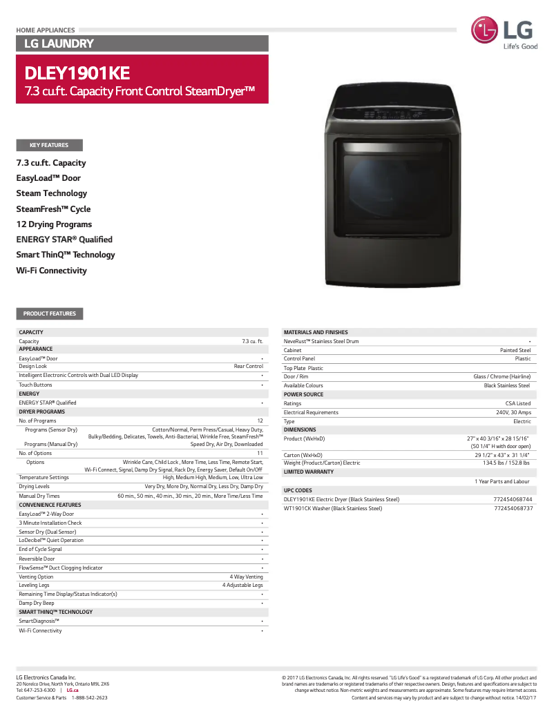 Image de la première page du manuel de l'appareil DLEY1901KE