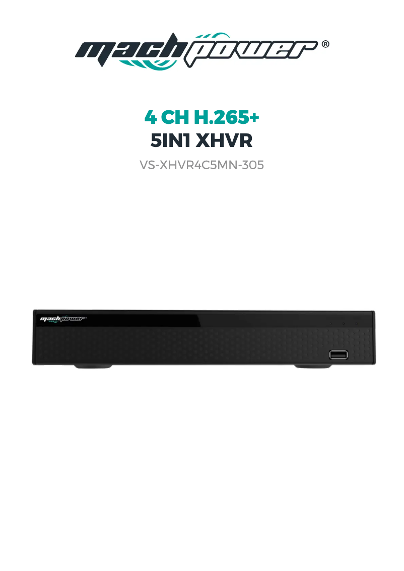 Page 1 de la notice Fiche technique Mach Power VS-XHVR4C5MN-305