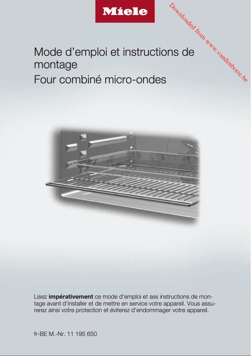 Page n°1 - Manuel utilisateur Miele H 7340 BM cs