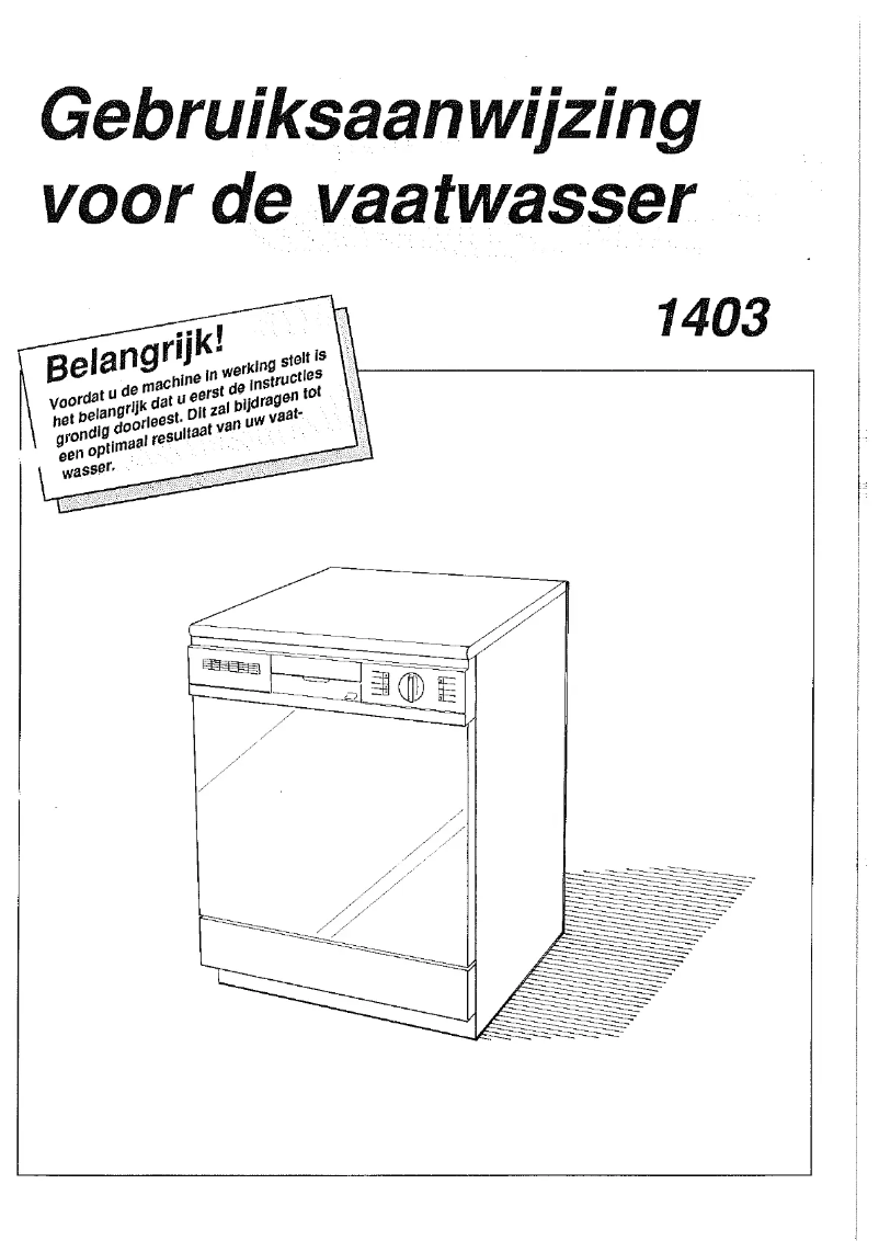 Image de la première page du manuel de l'appareil D1403