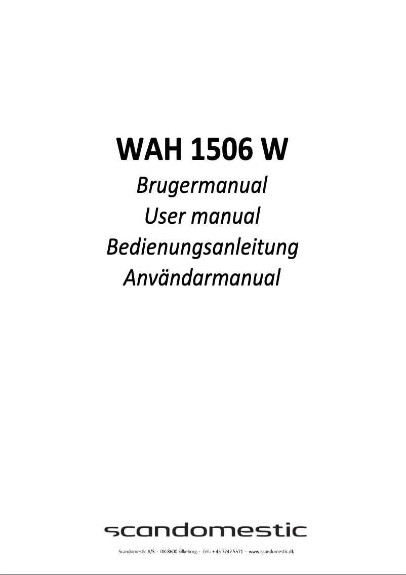 Image de la première page du manuel de l'appareil WAH 1506 W