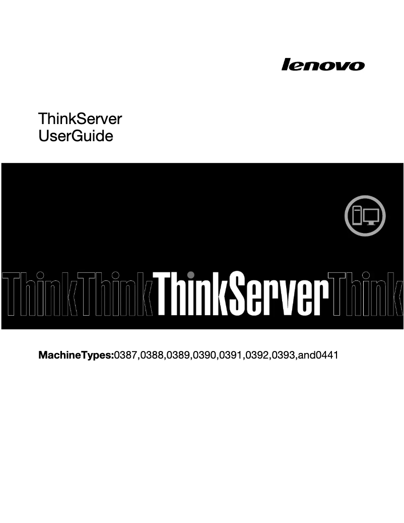 Image de la première page du manuel de l'appareil ThinkServer TS0393
