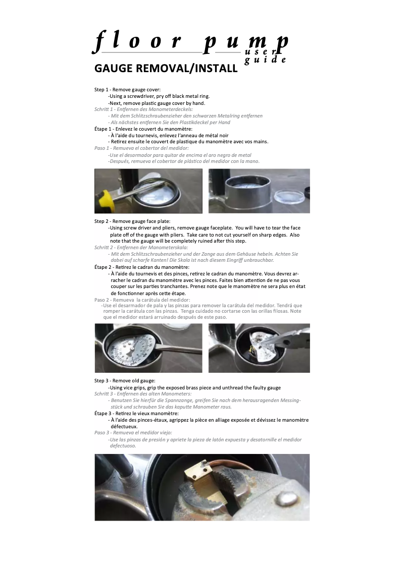 Page n°1 - Manuel utilisateur Lezyne Steel Floor Drive