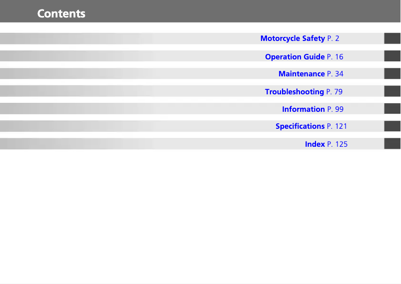 Imagen de la primera página del manual del dispositivo Gold Wing Valkyrie GL1800 (2015)
