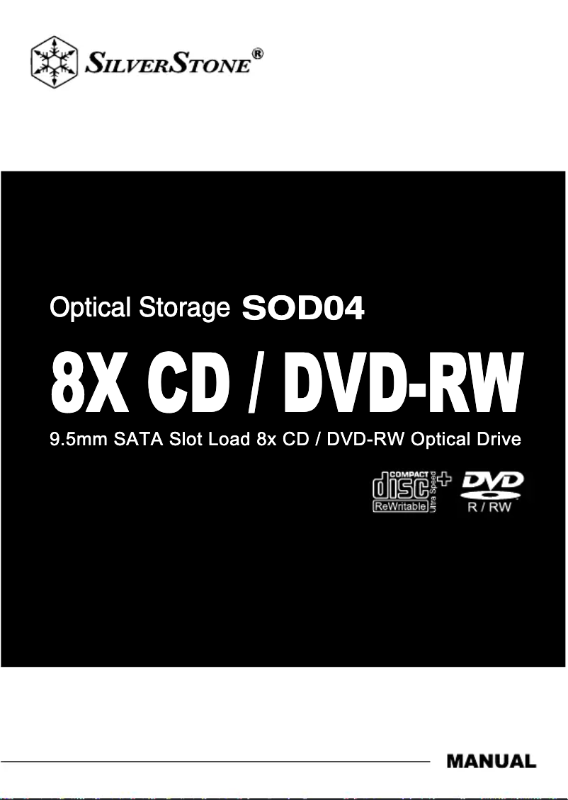 Page 1 de la notice Manuel utilisateur Silverstone SOD04
