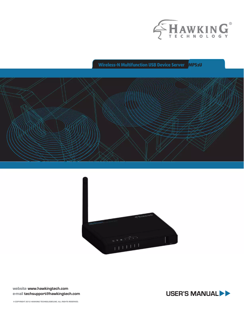 Page n°1 - Manuel utilisateur Hawking Technologies HMPS2U
