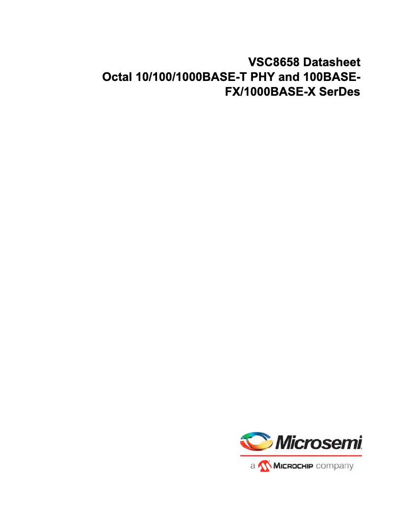 Imagen de la primera página del manual del dispositivo VSC8658