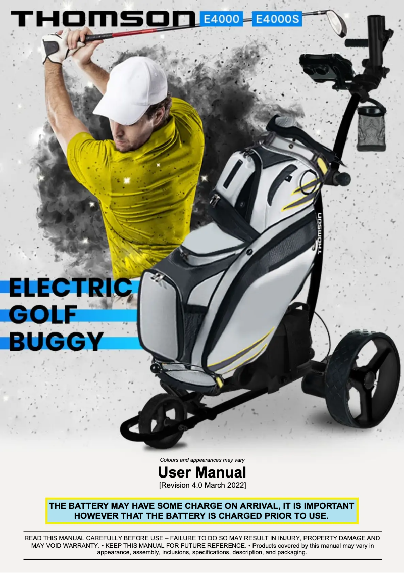 Page n°1 - Manuel utilisateur Thomson E4000