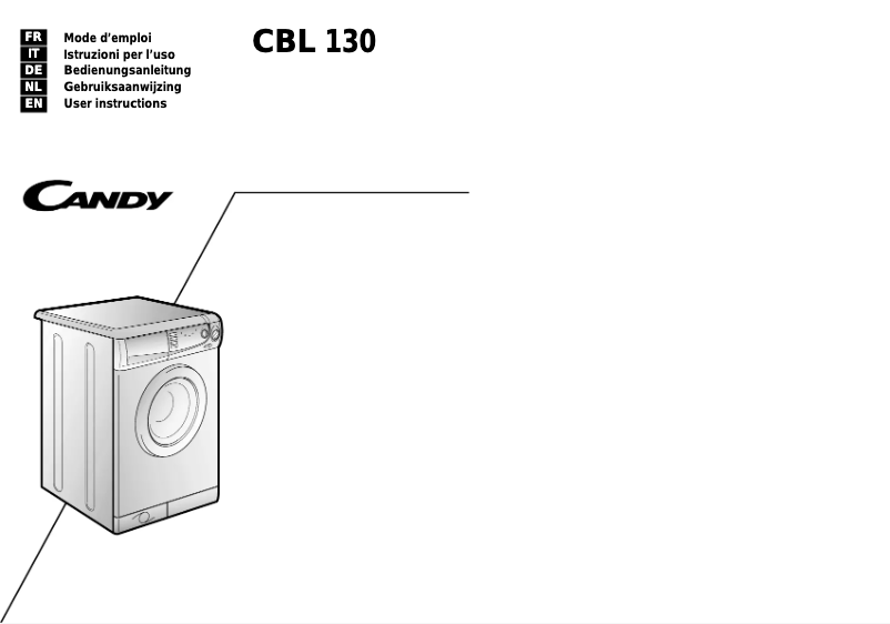 Page n°1 - Manuel utilisateur Candy LBCBL130P DE