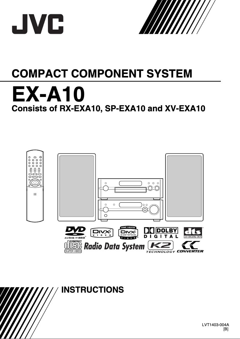 Page n°1 - Manuel utilisateur JVC XV-EXA10