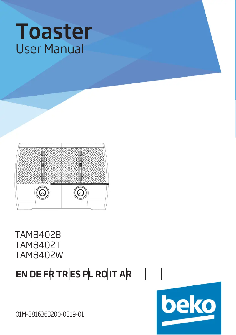 Page n°1 - Manuel utilisateur Beko TAM8402