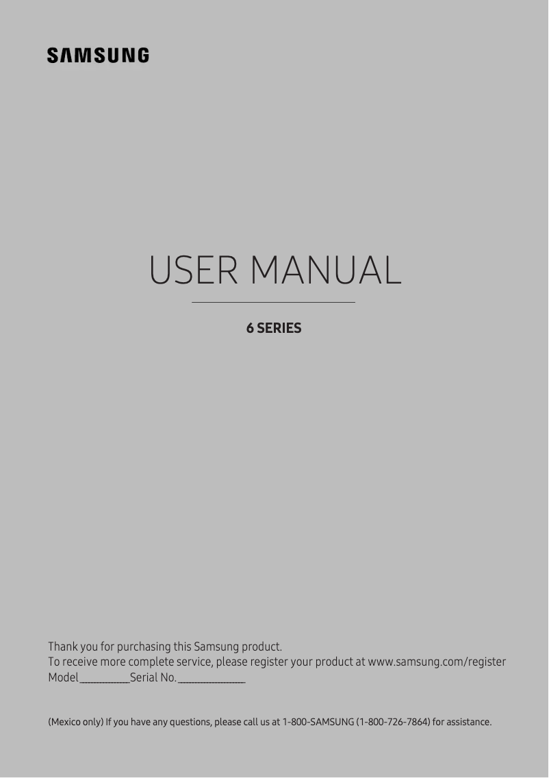 Page 1 de la notice Manuel utilisateur Samsung UN40KU6000F