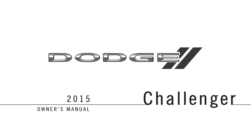 Page 1 de la notice Manuel utilisateur Dodge Challenger (2015)
