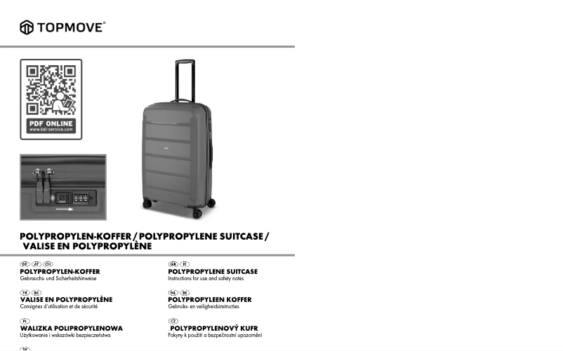 Page n°1 - Manuel utilisateur Topmove IAN 322980