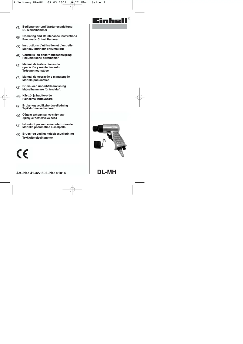 Page 1 de la notice Manuel utilisateur Einhell DL-MH