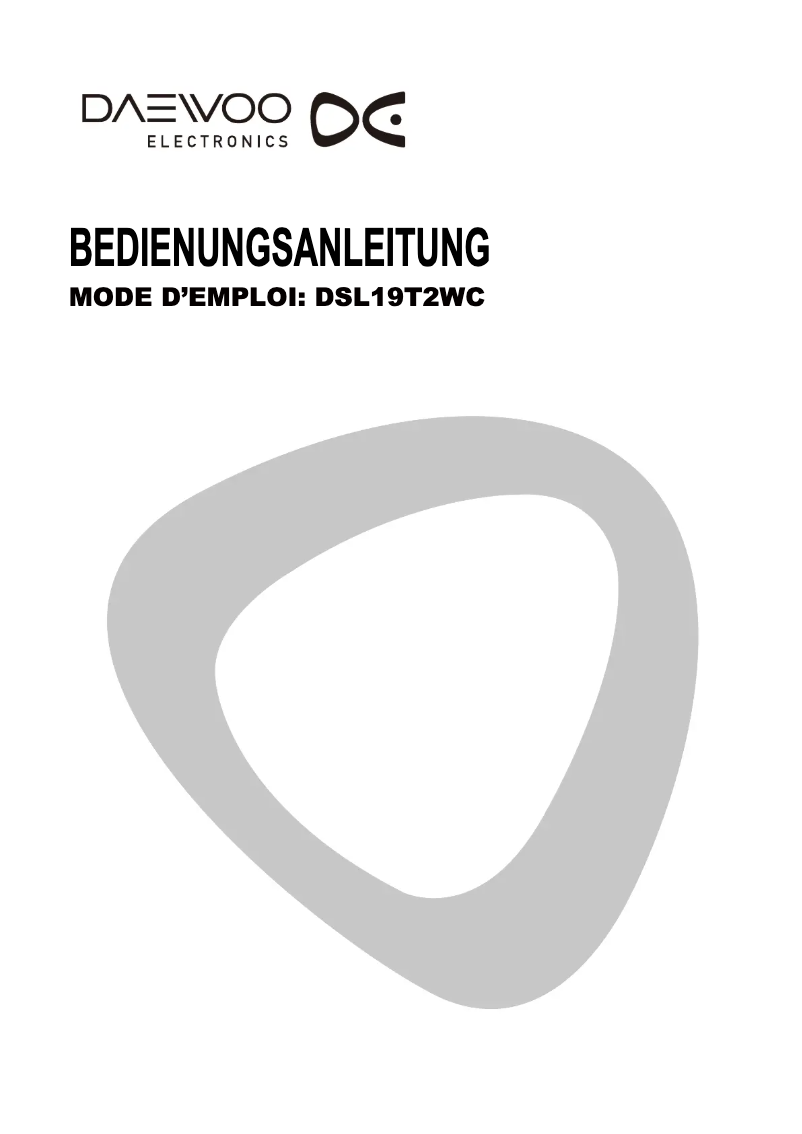 Page n°1 - Manuel utilisateur Daewoo DSL19T2WCD