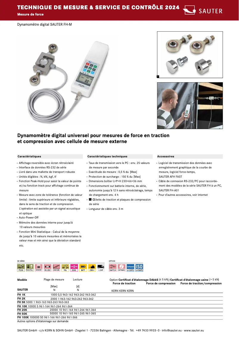 Page 1 de la notice Brochure Kern FH 1KUK