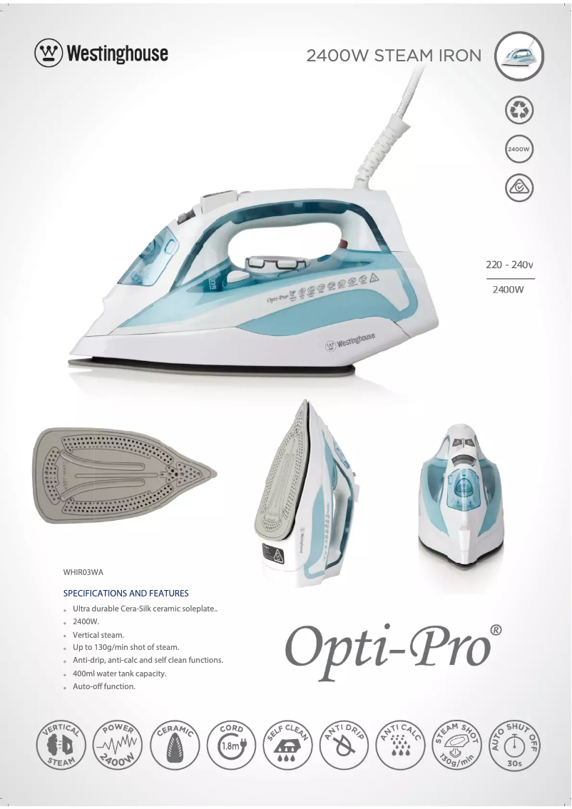 Image de la première page du manuel de l'appareil WHIR03WA