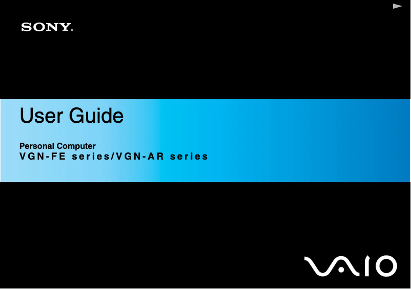 Image de la première page du manuel de l'appareil Vaio VGN-FE41MR