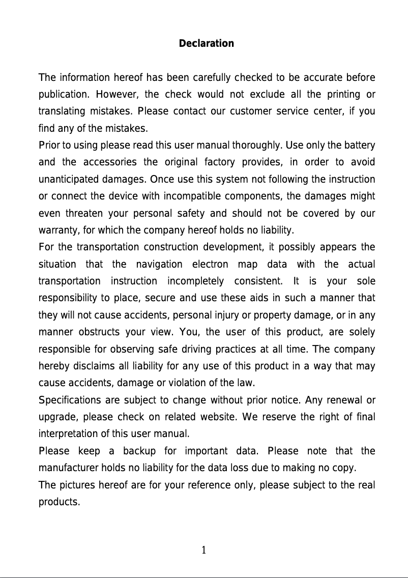 Page 1 de la notice Manuel utilisateur Curtis GPD357