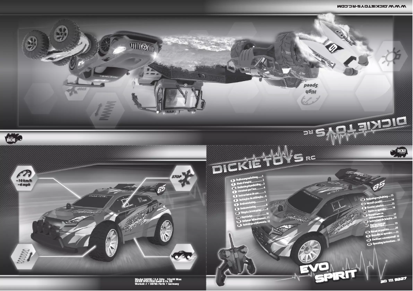 Image de la première page du manuel de l'appareil Evo Spirit