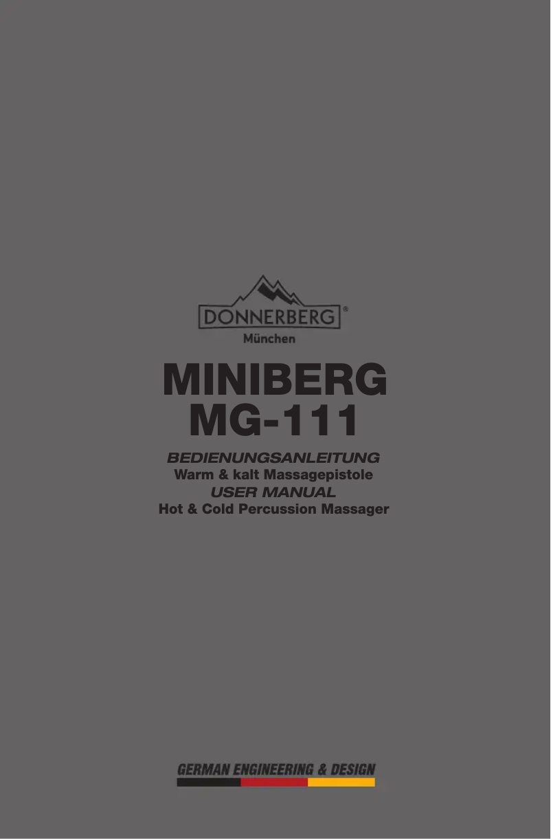 Image de la première page du manuel de l'appareil Miniberg MG-111