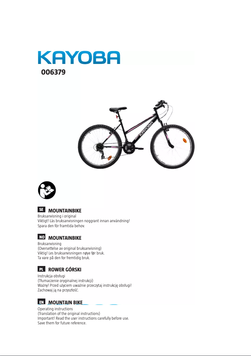 Página 1 del manual Manual de usuario Kayoba 006-379