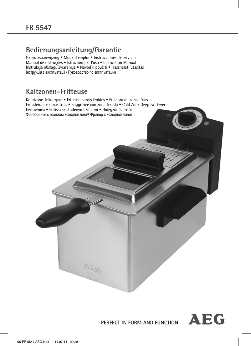 Page n°1 - Manuel utilisateur AEG FR 5547