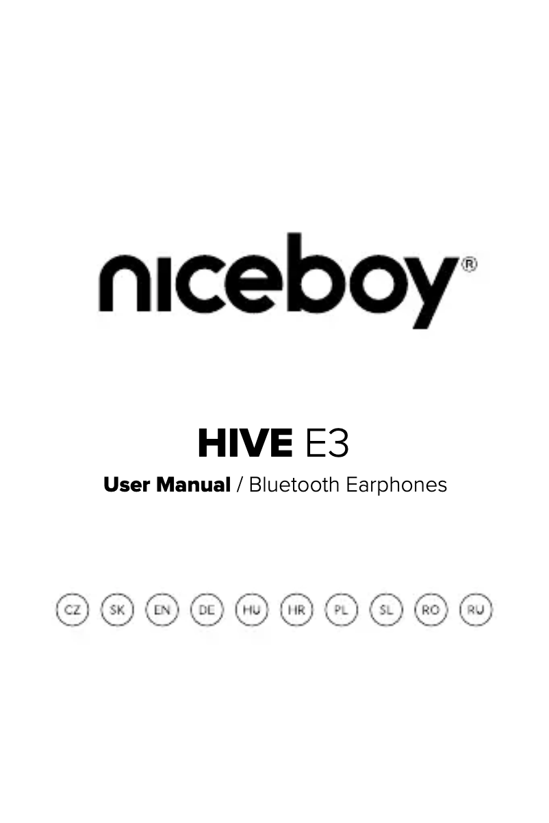 Page 1 de la notice Manuel utilisateur Niceboy HIVE E3