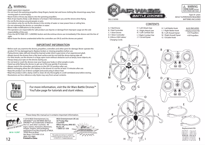 Page 1 de la notice Manuel utilisateur Air Wars 518785
