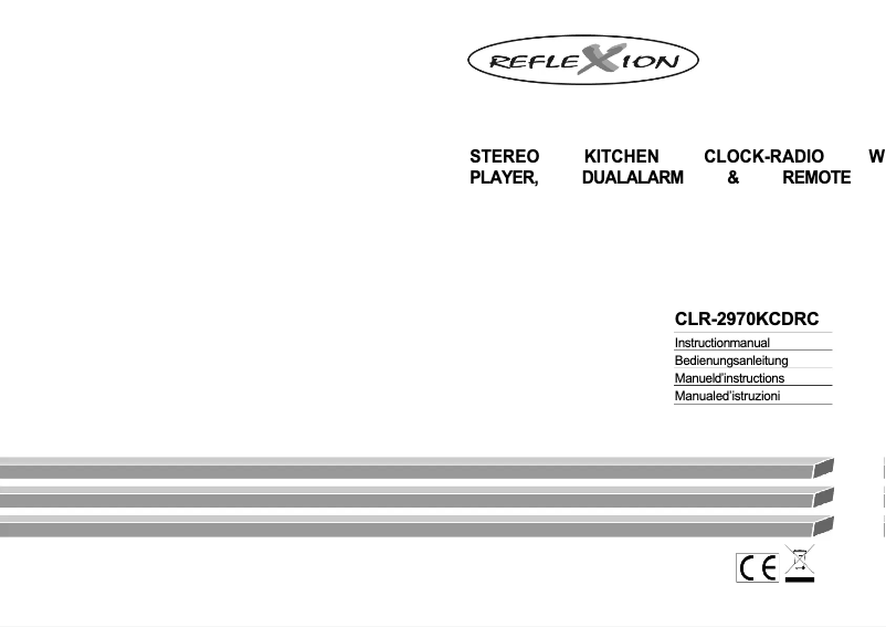 Page 1 de la notice Manuel utilisateur Reflexion CLR-2970KCD