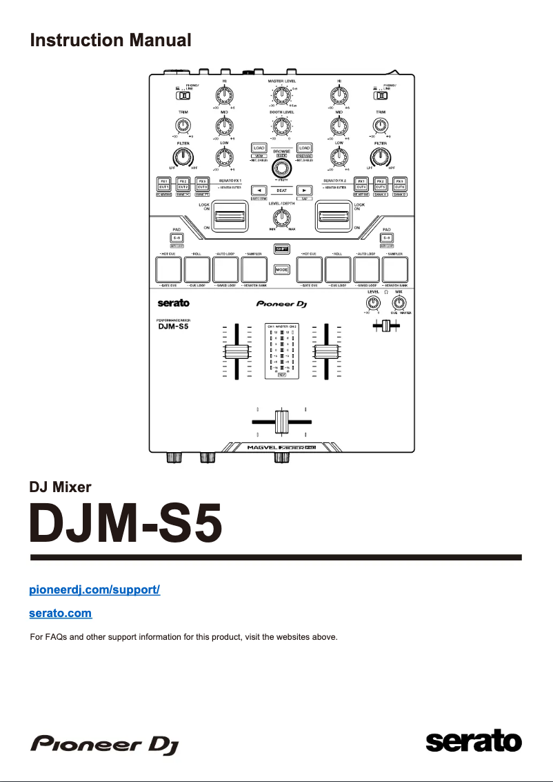 Imagen de la primera página del manual del dispositivo DJM-S5