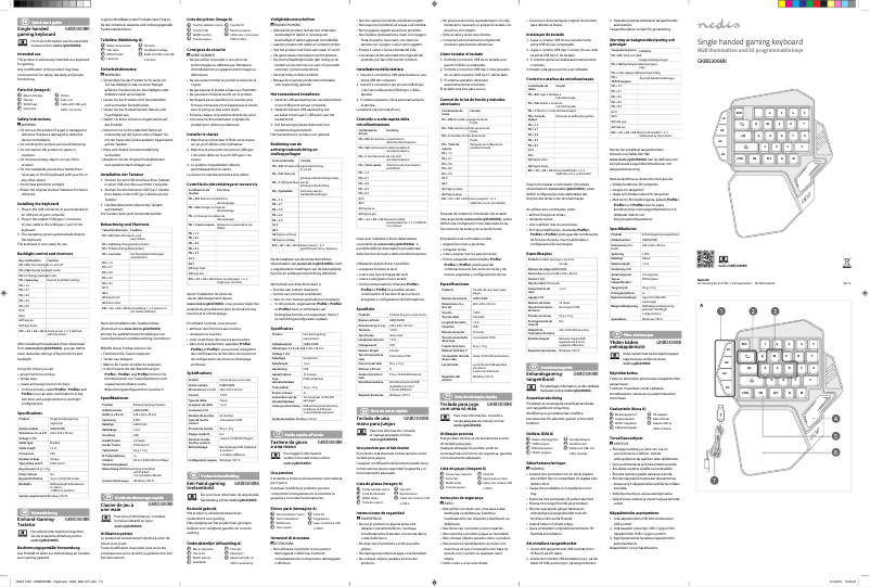 Page 1 de la notice Manuel utilisateur Nedis GKBD300BK
