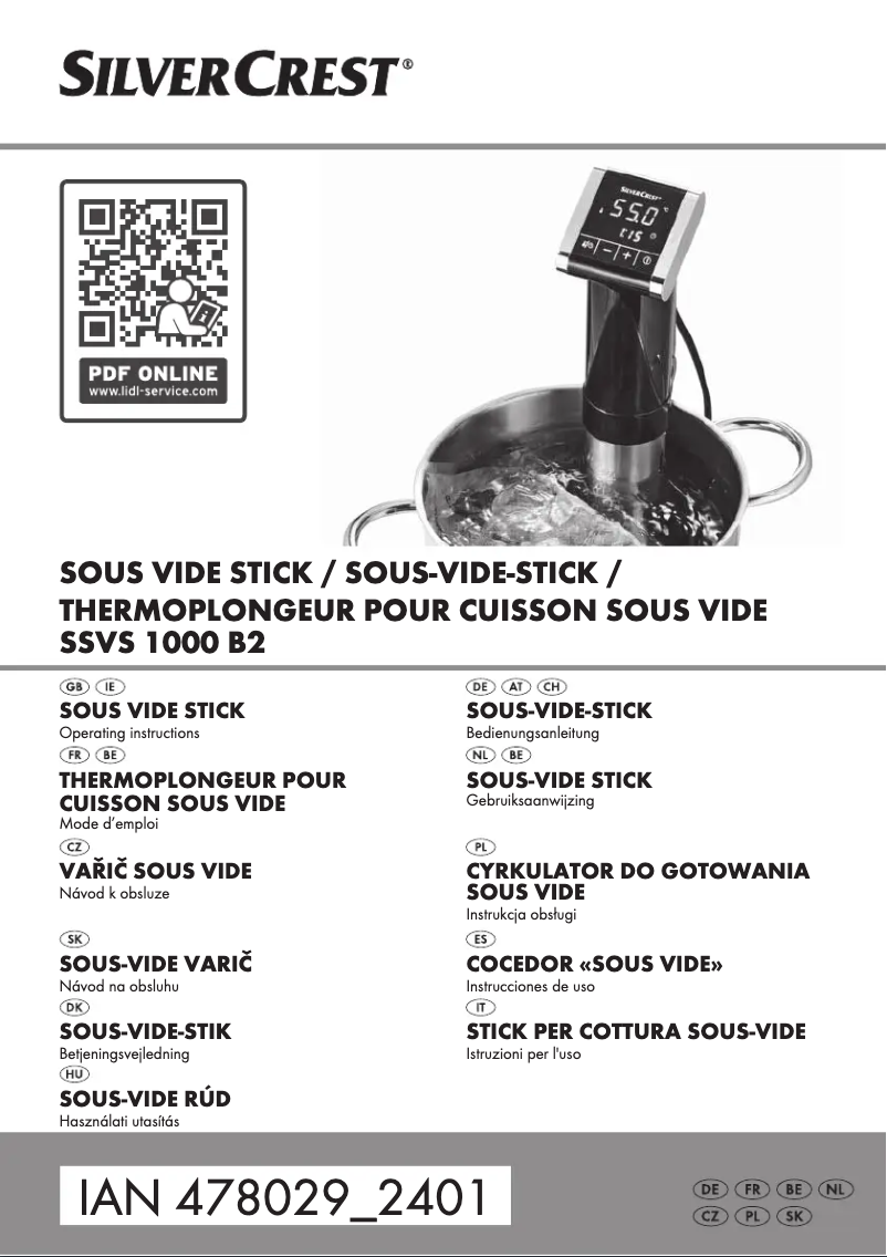 Image de la première page du manuel de l'appareil SSVS 1000 B2