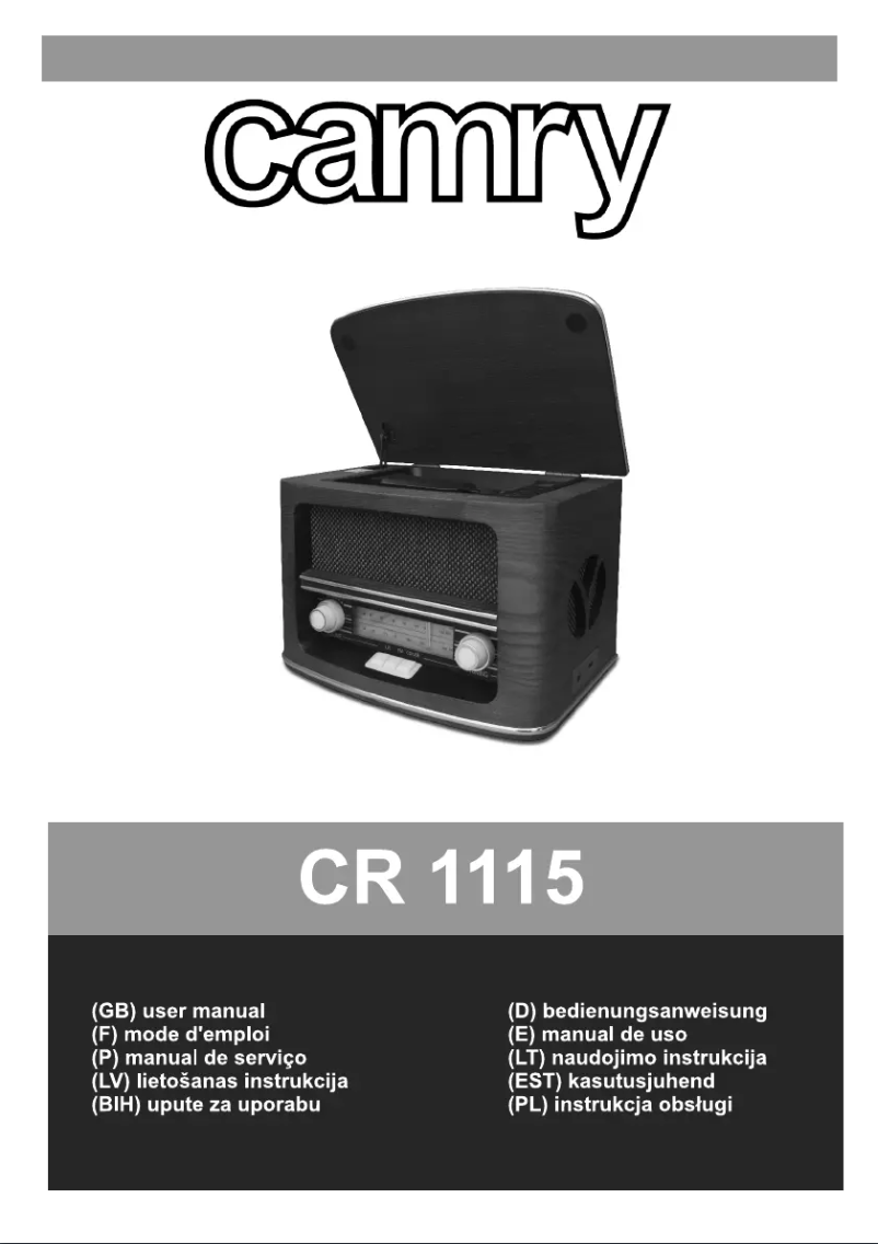 Image de la première page du manuel de l'appareil CR 1115
